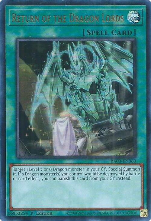 Return of the Dragon Lords (UR) [RA03-EN060] Ultra Rare | Card Merchant Takapuna