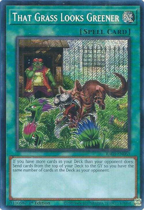 That Grass Looks Greener (Secret Rare) [RA03-EN063] Secret Rare | Card Merchant Takapuna