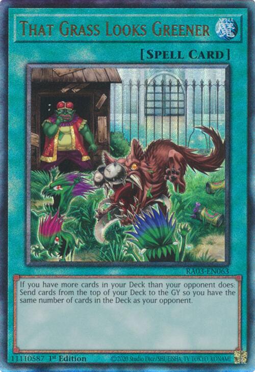 That Grass Looks Greener (UTR) [RA03-EN063] Prismatic Ultimate Rare | Card Merchant Takapuna
