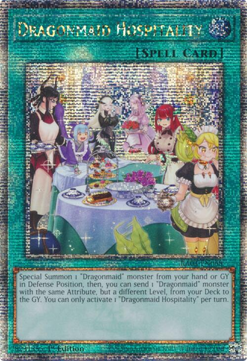 Dragonmaid Hospitality (Alternate Art) (Quarter Century Secret Rare) [RA03-EN068] Quarter Century Secret Rare | Card Merchant Takapuna