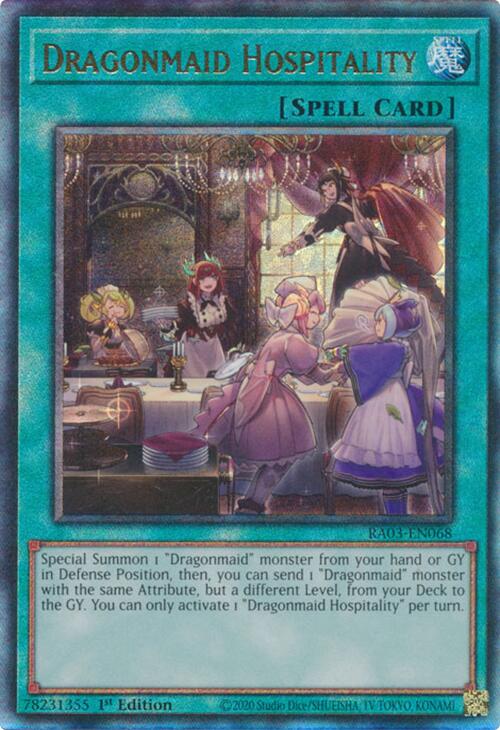 Dragonmaid Hospitality (UTR) [RA03-EN068] Prismatic Ultimate Rare | Card Merchant Takapuna