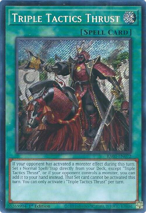 Triple Tactics Thrust (Secret Rare) [RA03-EN072] Secret Rare | Card Merchant Takapuna
