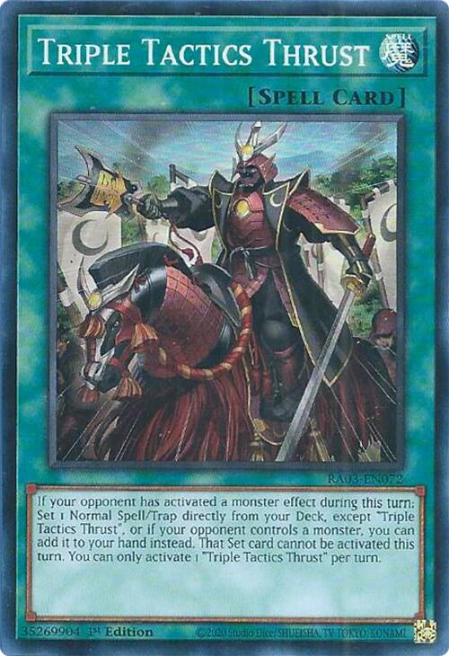 Triple Tactics Thrust [RA03-EN072] Super Rare | Card Merchant Takapuna
