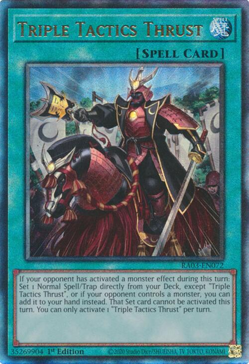 Triple Tactics Thrust (UTR) [RA03-EN072] Prismatic Ultimate Rare | Card Merchant Takapuna