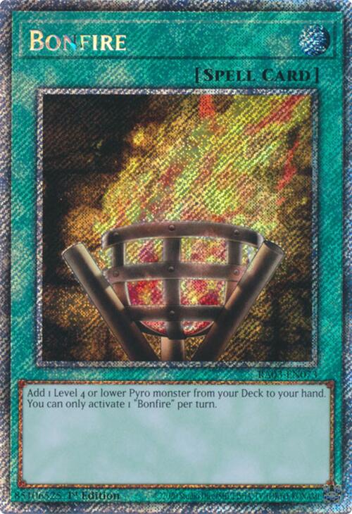 Bonfire (Platinum Secret Rare) [RA03-EN073] Platinum Secret Rare | Card Merchant Takapuna