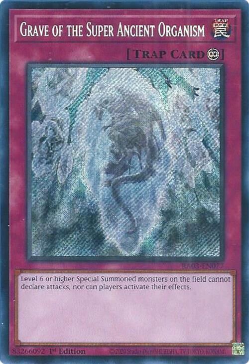 Grave of the Super Ancient Organism (Secret Rare) [RA03-EN077] Secret Rare | Card Merchant Takapuna