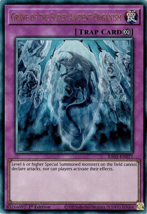 Grave of the Super Ancient Organism (UTR) [RA03-EN077] Prismatic Ultimate Rare | Card Merchant Takapuna
