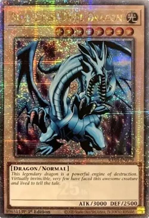 Blue-Eyes White Dragon (Quarter Century Secret Rare) [RA03-EN079] Quarter Century Secret Rare | Card Merchant Takapuna