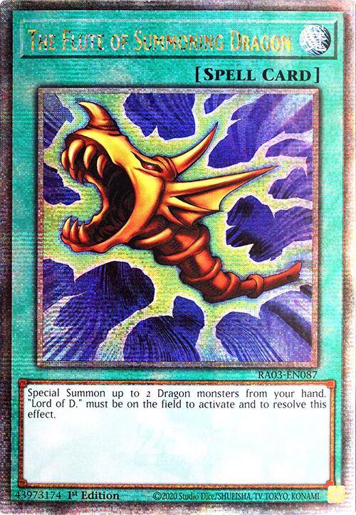 The Flute of Summoning Dragon (Quarter Century Secret Rare) [RA03-EN087] Quarter Century Secret Rare | Card Merchant Takapuna