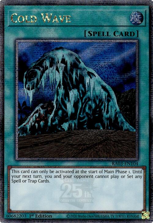 Cold Wave (Quarter Century Secret Rare) [RA03-EN104] Quarter Century Secret Rare | Card Merchant Takapuna