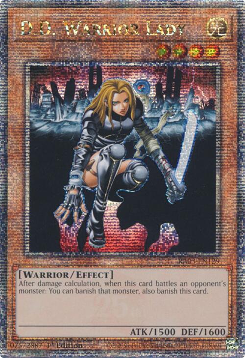 D.D. Warrior Lady (Quarter Century Secret Rare) [RA03-EN129] Quarter Century Secret Rare | Card Merchant Takapuna