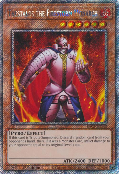 Thestalos the Firestorm Monarch (Platinum Secret Rare) [RA03-EN143] Platinum Secret Rare | Card Merchant Takapuna