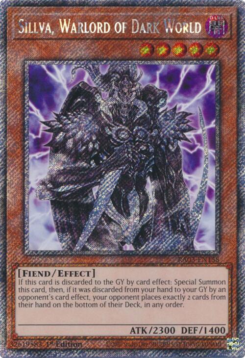 Sillva, Warlord of Dark World (Platinum Secret Rare) [RA03-EN158] Platinum Secret Rare | Card Merchant Takapuna