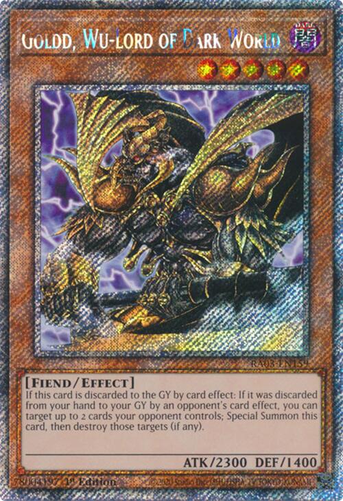 Goldd, Wu-Lord of Dark World (Platinum Secret Rare) [RA03-EN159] Platinum Secret Rare | Card Merchant Takapuna