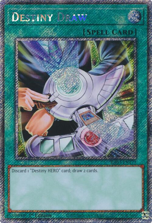 Destiny Draw (Platinum Secret Rare) [RA03-EN173] Platinum Secret Rare | Card Merchant Takapuna