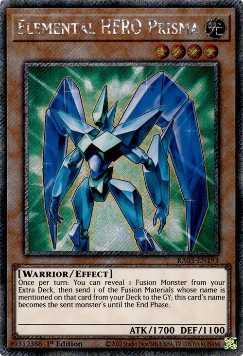 Elemental HERO Prisma (Platinum Secret Rare) [RA03-EN193] Platinum Secret Rare | Card Merchant Takapuna