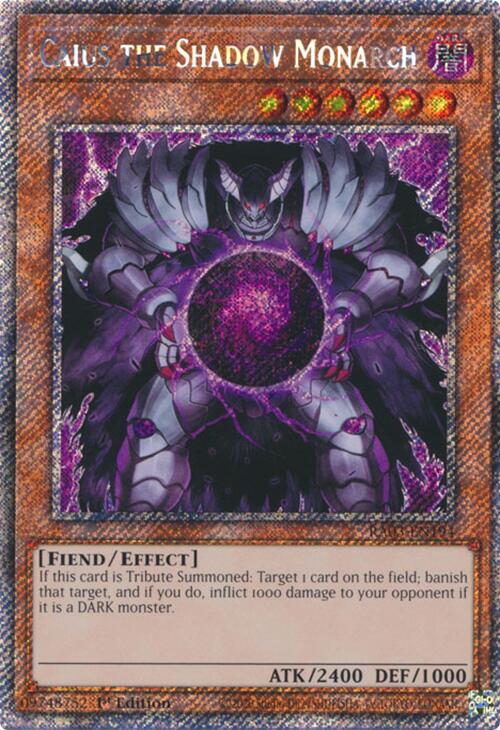 Caius the Shadow Monarch (Platinum Secret Rare) [RA03-EN194] Platinum Secret Rare | Card Merchant Takapuna