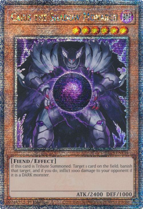 Caius the Shadow Monarch (Quarter Century Secret Rare) [RA03-EN194] Quarter Century Secret Rare | Card Merchant Takapuna