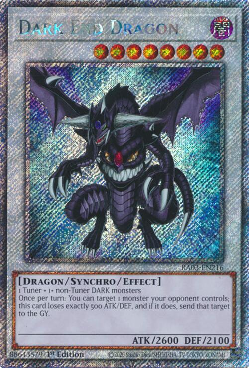 Dark End Dragon (Platinum Secret Rare) [RA03-EN216] Platinum Secret Rare | Card Merchant Takapuna