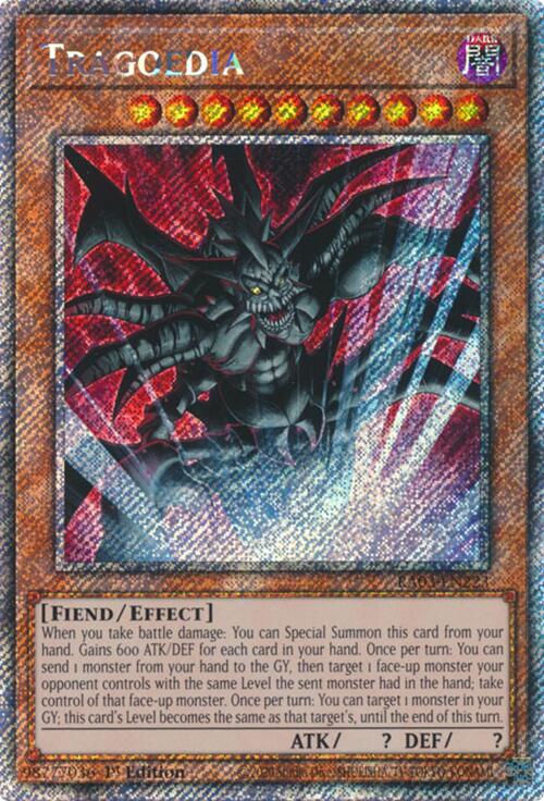Tragoedia (Platinum Secret Rare) [RA03-EN223] Platinum Secret Rare | Card Merchant Takapuna