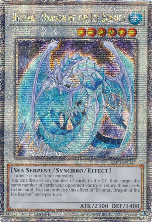 Brionac, Dragon of the Ice Barrier (Quarter Century Secret Rare) [RA03-EN227] Quarter Century Secret Rare | Card Merchant Takapuna