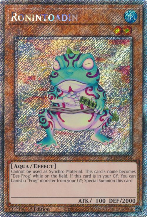 Ronintoadin (Platinum Secret Rare) [RA03-EN236] Platinum Secret Rare | Card Merchant Takapuna