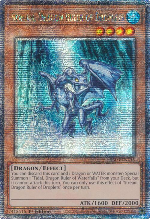 Stream, Dragon Ruler of Droplets (Quarter Century Secret Rare) [RA03-EN255] Quarter Century Secret Rare | Card Merchant Takapuna