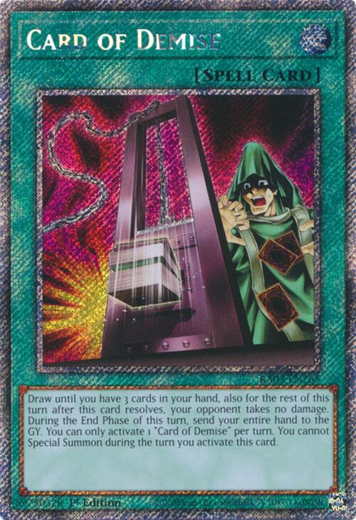 Card of Demise (Platinum Secret Rare) [RA03-EN265] Platinum Secret Rare | Card Merchant Takapuna