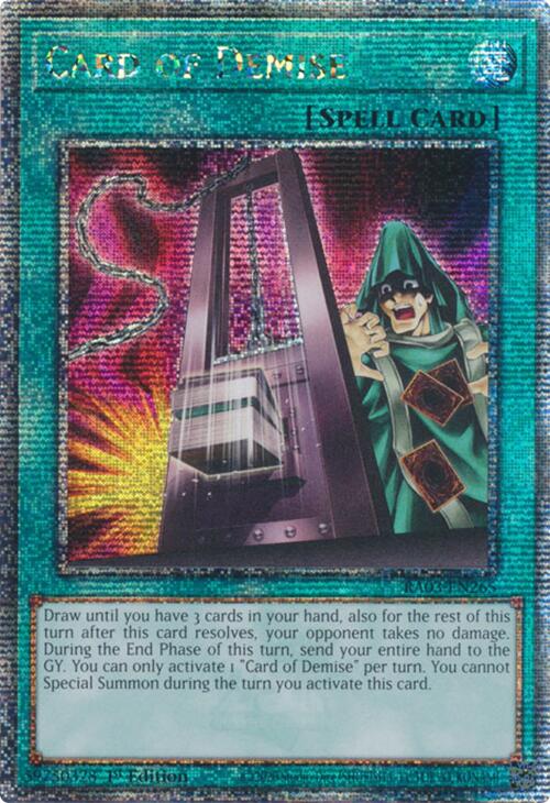 Card of Demise (Quarter Century Secret Rare) [RA03-EN265] Quarter Century Secret Rare | Card Merchant Takapuna
