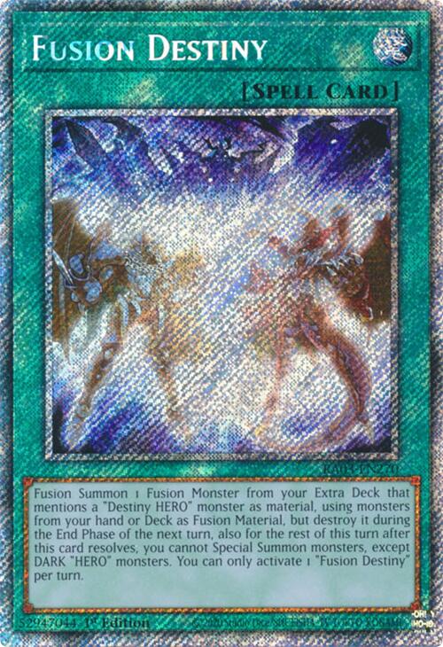 Fusion Destiny (Platinum Secret Rare) [RA03-EN270] Platinum Secret Rare | Card Merchant Takapuna