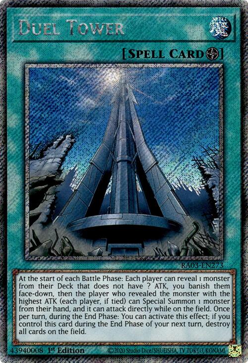 Duel Tower (Platinum Secret Rare) [RA03-EN273] Platinum Secret Rare | Card Merchant Takapuna