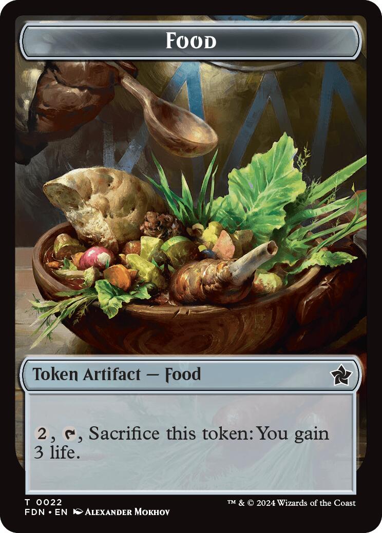 Food // Treasure Double-Sided Token [Foundations Tokens] | Card Merchant Takapuna