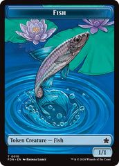 Faerie // Fish Doubled-Sided Token [Foundations Tokens] | Card Merchant Takapuna