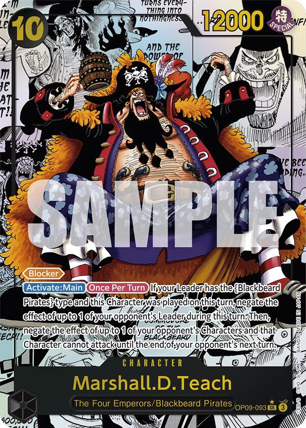 Marshall.D.Teach (Manga Parallel) [Emperors in the New World] | Card Merchant Takapuna