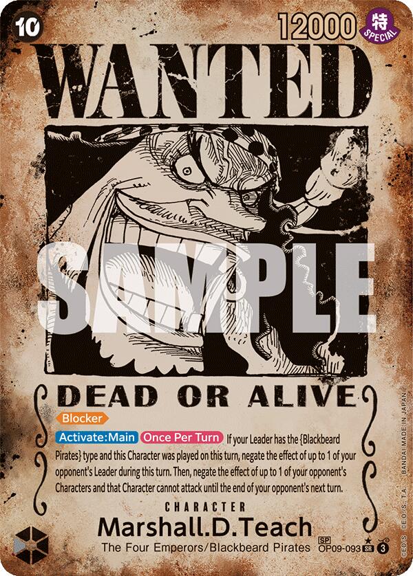 Marshall.D.Teach (Wanted Poster) [Emperors in the New World] | Card Merchant Takapuna
