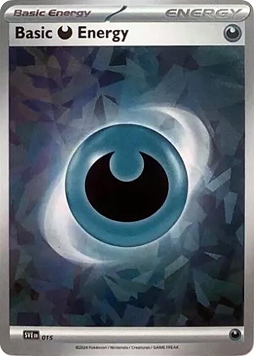 Basic Darkness Energy (015) (Cracked Ice Holo) [Scarlet & Violet: Stellar Crown] | Card Merchant Takapuna