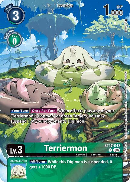 Terriermon [BT17-043] (Legend Pack 2024 Box Topper) [Chain of Liberation] | Card Merchant Takapuna