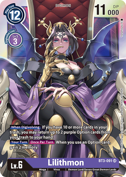 Lilithmon [BT3-091] [Release Special Booster Ver.1.0] | Card Merchant Takapuna
