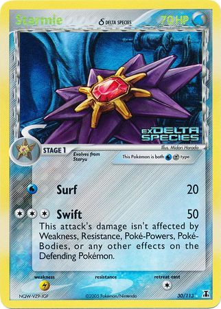 Starmie (30/113) (Delta Species) (Stamped) [EX: Delta Species] | Card Merchant Takapuna