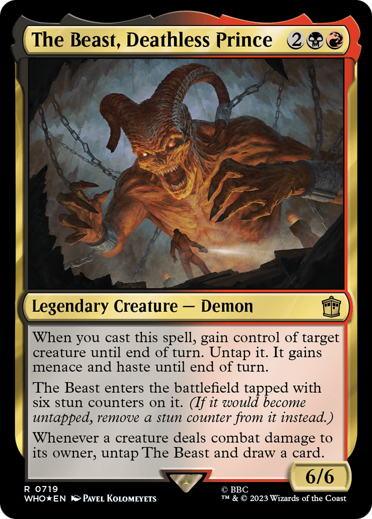 The Beast, Deathless Prince (Surge Foil) [Doctor Who] | Card Merchant Takapuna