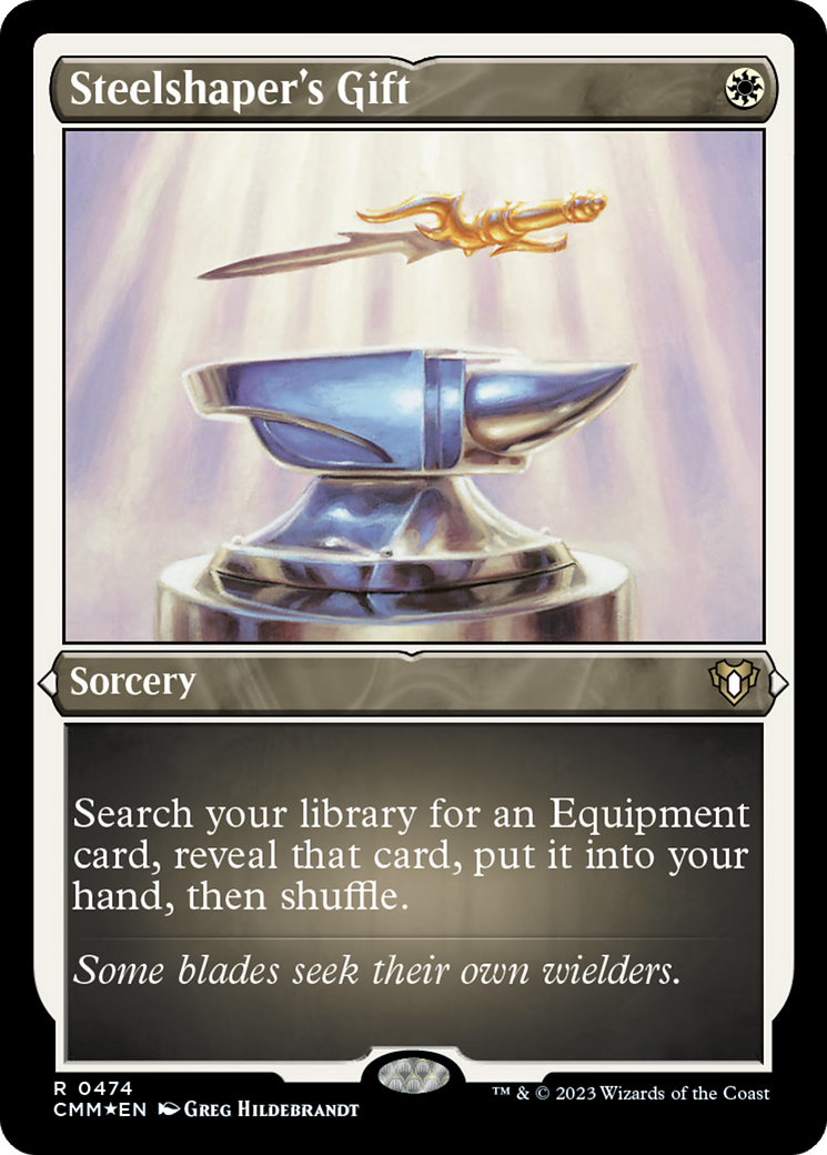 Steelshaper's Gift (Foil Etched) [Commander Masters] | Card Merchant Takapuna