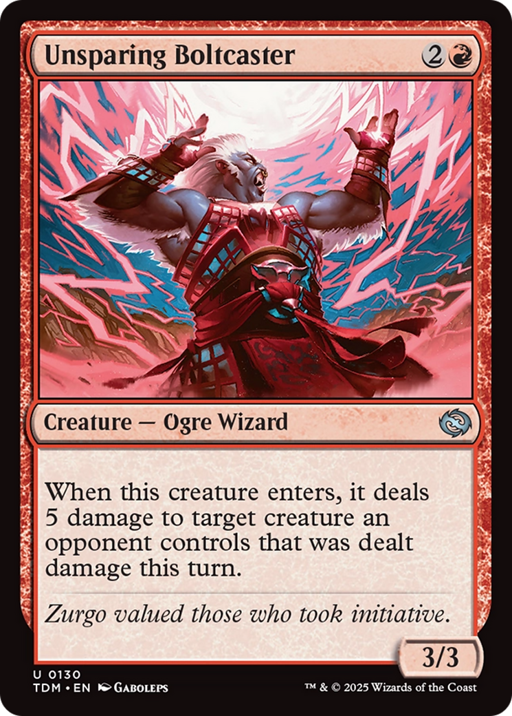 Unsparing Boltcaster [Tarkir: Dragonstorm] | Card Merchant Takapuna