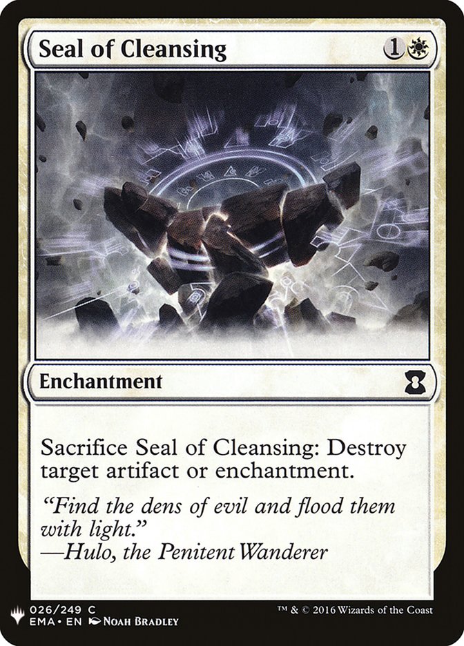 Seal of Cleansing [Mystery Booster] | Card Merchant Takapuna