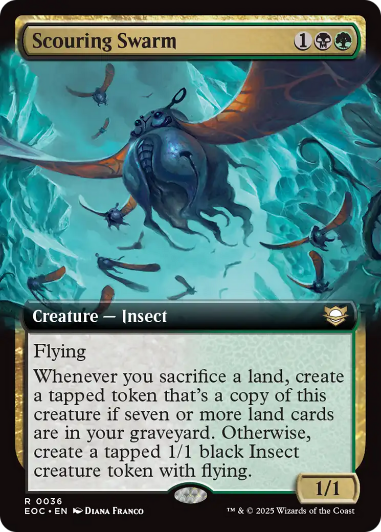 Scouring Swarm (Extended Art) [Edge of Eternities Commander] | Card Merchant Takapuna
