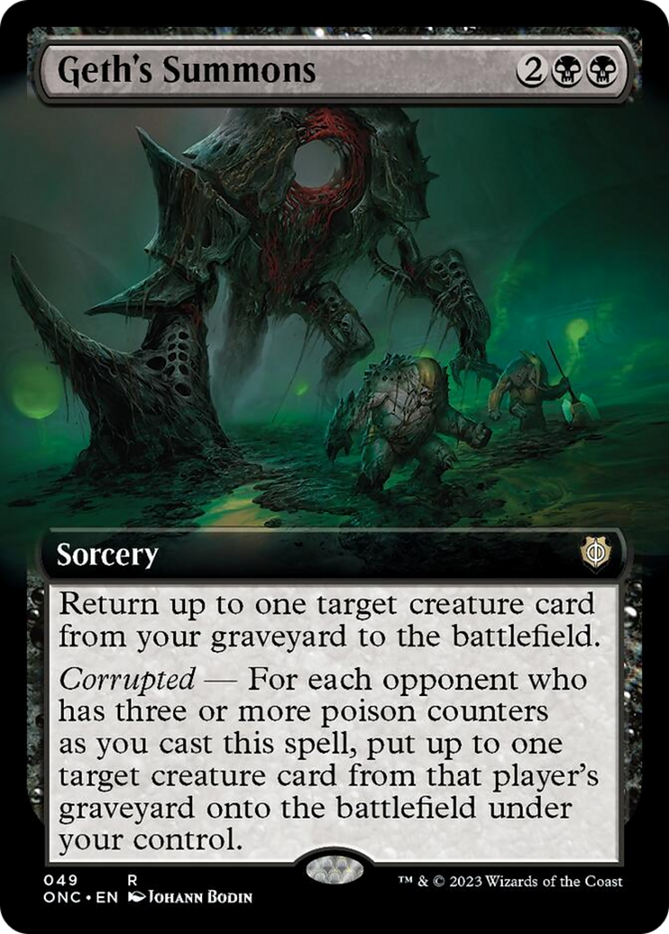 Geth's Summons (Extended Art) [Phyrexia: All Will Be One Commander] | Card Merchant Takapuna