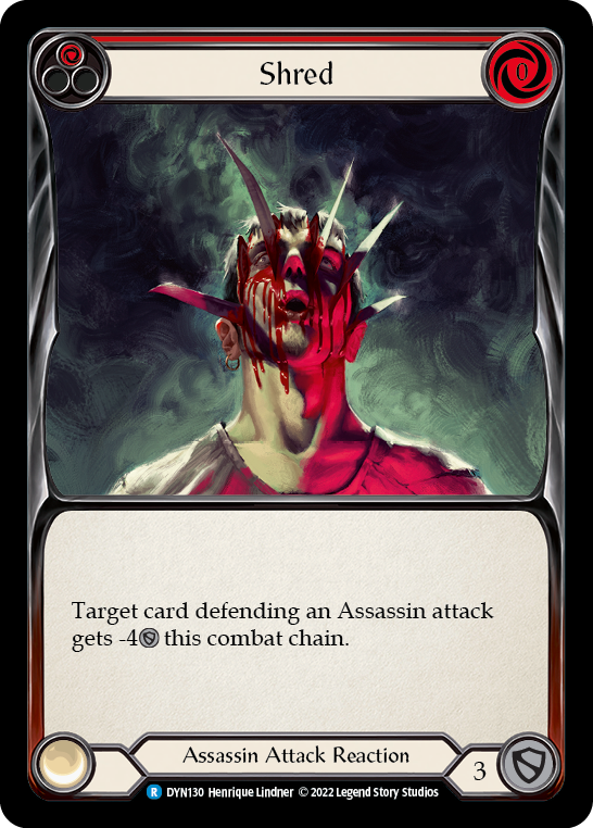 Shred (Red) [DYN130] (Dynasty)  Rainbow Foil | Card Merchant Takapuna