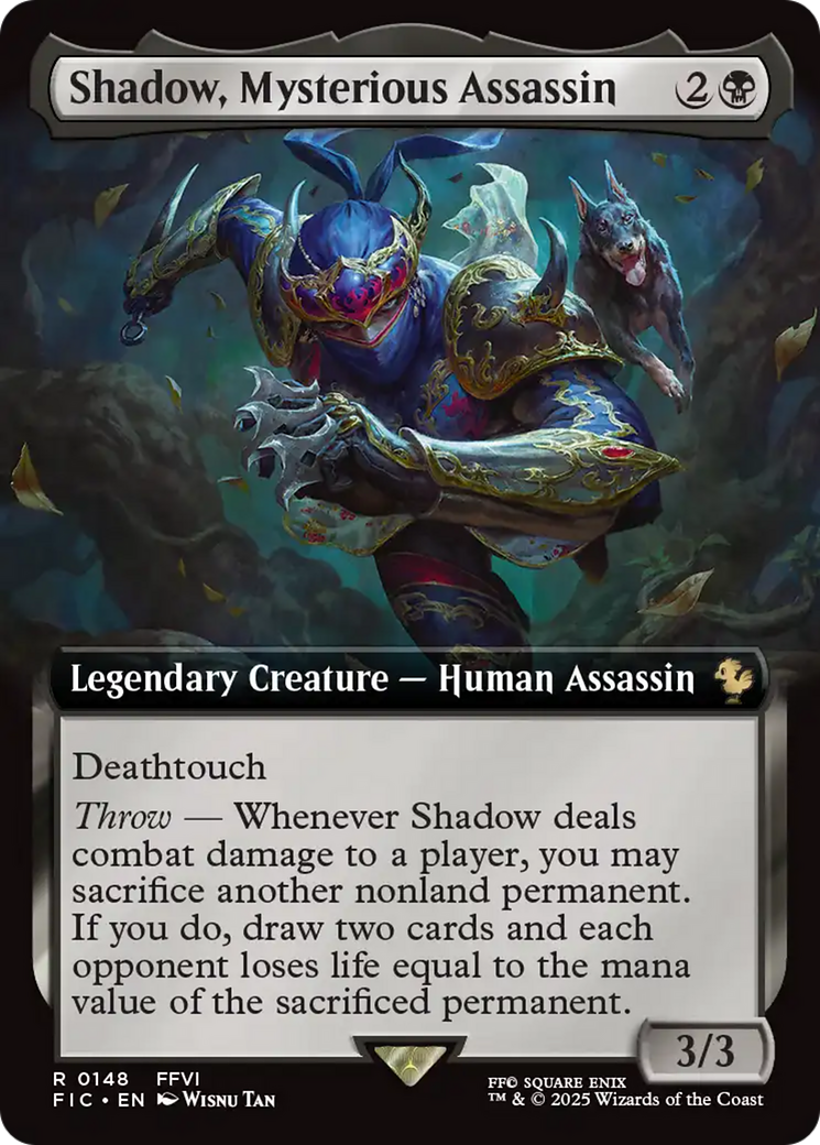 Shadow, Mysterious Assassin (Extended Art) [FINAL FANTASY Commander] | Card Merchant Takapuna