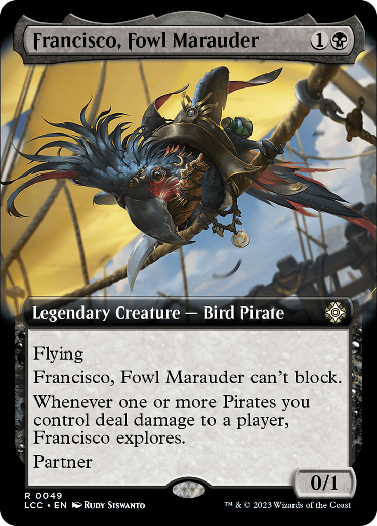 Francisco, Fowl Marauder (Extended Art) [The Lost Caverns of Ixalan Commander] | Card Merchant Takapuna