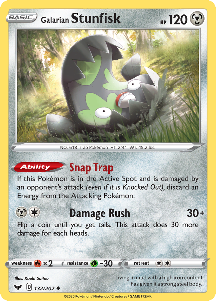 Galarian Stunfisk (132/202) [Sword & Shield: Base Set] | Card Merchant Takapuna