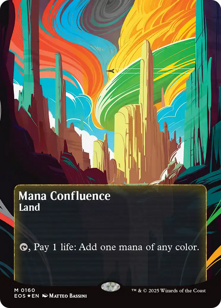 Mana Confluence (0160) (Borderless) (Galaxy Foil) [Edge of Eternities: Stellar Sights] | Card Merchant Takapuna